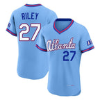 Atlanta Braves #27 Austin Riley Player Powder Blue BFRAILEY 2026 City Connect T-shirt Limited Elite Home Game Stitched Jerseys