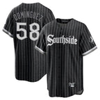 Chicago White Sox #58 Seranthony Dominguez Player Black BFRAILEY City Connect Home Game Stitched Jerseys