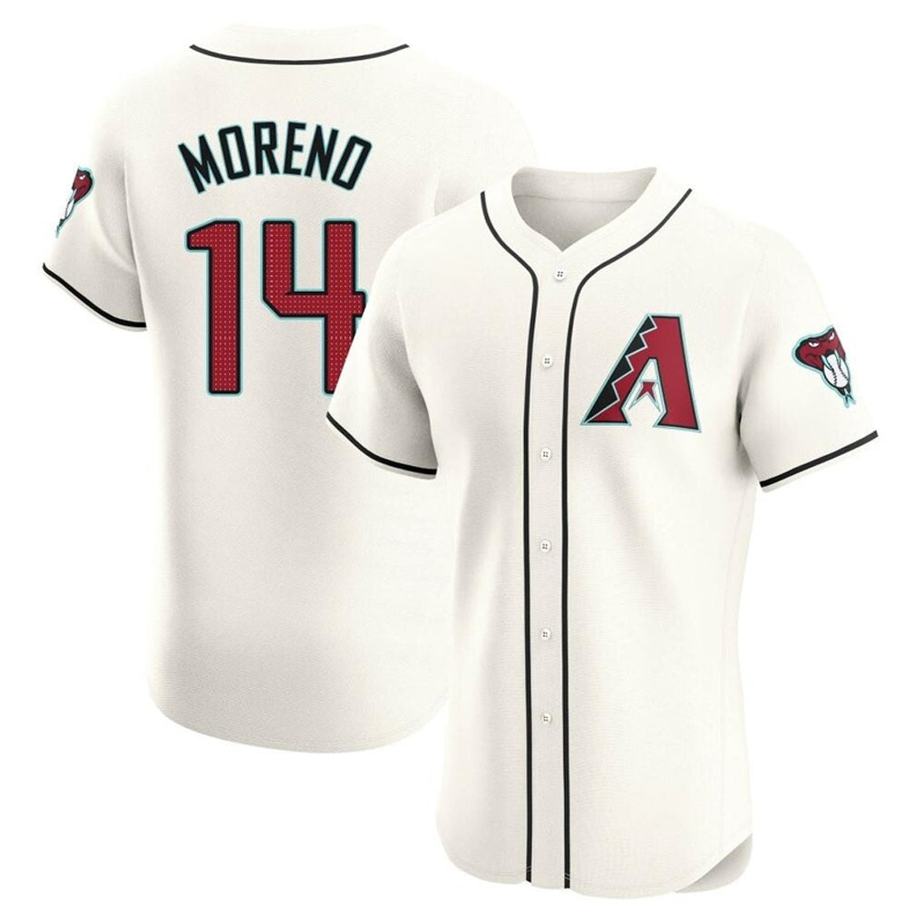 Arizona Diamondbacks #14 Gabriel Moreno Player Cream BFRAILEY Limited Elite Home Game Stitched Jerseys