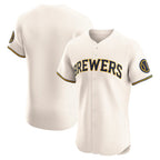 Milwaukee Brewers Cream BFRAILEY Home Elite Jersey