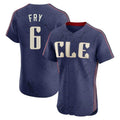Cleveland Guardians #6 David Fry Player Navy BFRAILEY City Connect Limited Elite Home Stitched Jerseys