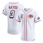 Cincinnati Reds #3 Ke'Bryan Hayes Player White BFRAILEY Speedway Classic Limited Elite Home Stitched Jerseys