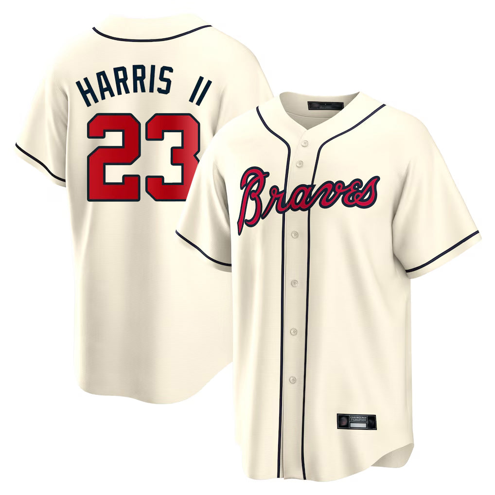 Atlanta Braves #23 Michael Harris II Player Cream BFRAILEY Home Game Stitched Jerseys