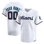 Custom Miami Marlins White BFRAILEY Home Limited Jersey