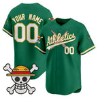 Custom Oakland Athletics x One Piece Green BFRAILEY Vapor Premier Limited Jersey - Stitched