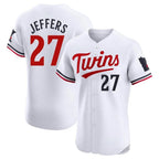 Minnesota Twins #27 Ryan Jeffers Player White BFRAILEYHome Limited Elite Stitched Jerseys