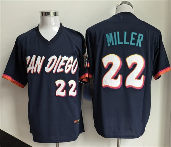 San Diego Padres #22 Mason Miller Obsidian BFRAILEY 2026 City Connect Stadium Stitched Jersey