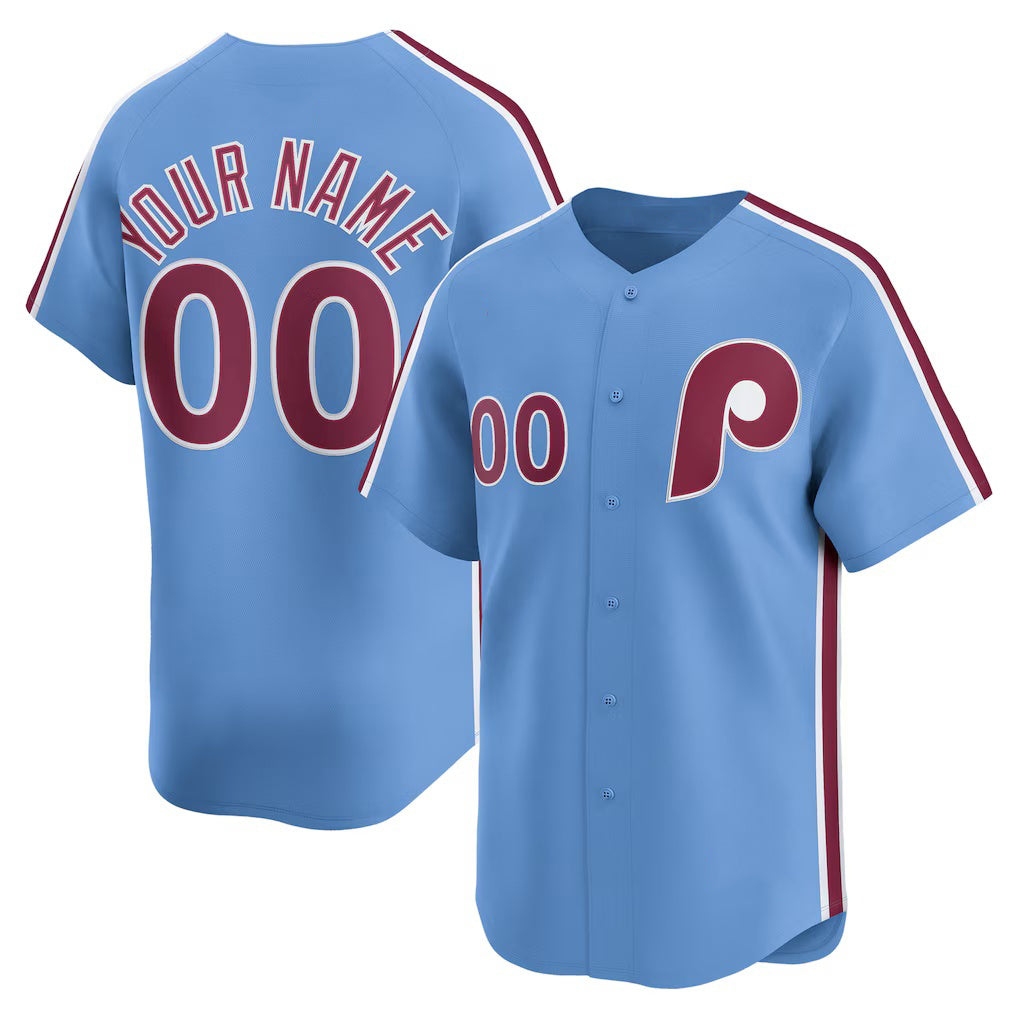 Custom Philadelphia Phillies Light Blue BFRAILEY Alternate Limited Jersey