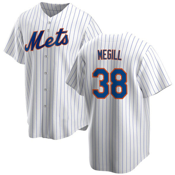 New York Mets #38 Tylor Megill White BFRAILEY Cool Base Stitched Jersey