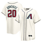 Arizona Diamondbacks #20 Luis Gonzalez Player Cream BFRAILEY Home Game Stitched Jerseys