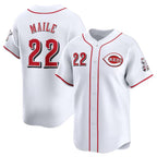 Cincinnati Reds #22 Luke Maile White BFRAILEY Home Limited Stitched Jersey
