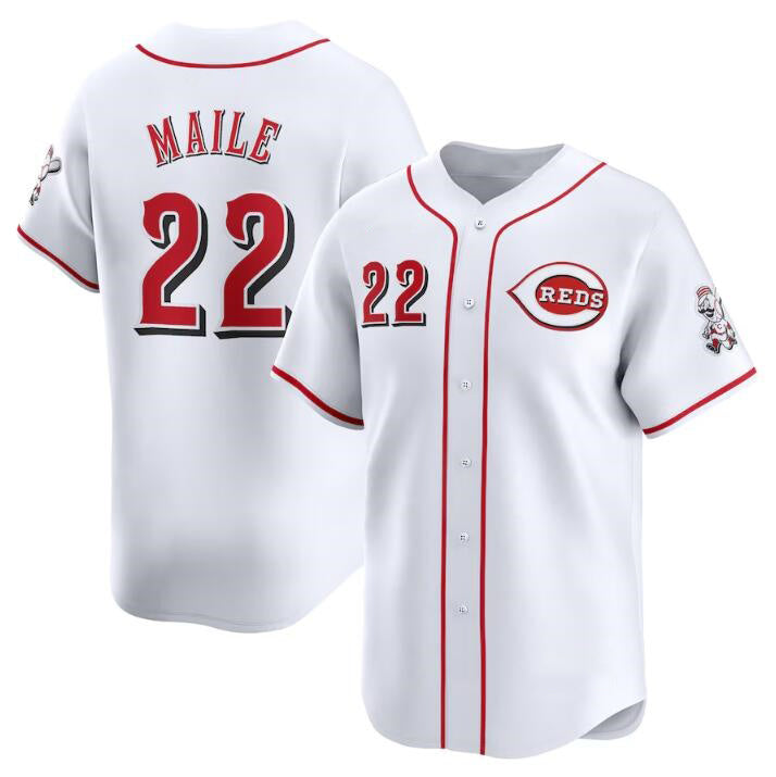 Cincinnati Reds #22 Luke Maile White BFRAILEY Home Limited Stitched Jersey