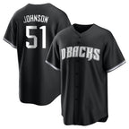 Arizona Diamondbacks #51 Randy Johnson Player Black BFRAILEY Game Home Stitched Jerseys