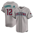 Arizona Diamondbacks #12 Lourdes Gurriel Jr Player Gray BFRAILEY Road Limited Home Game Stitched Jerseys