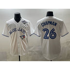 Toronto Blue Jays #26 Matt Chapman White BFRAILEY 2025 World Series Home Cool Base Stitched Jersey