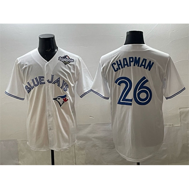 Toronto Blue Jays #26 Matt Chapman White BFRAILEY 2025 World Series Home Cool Base Stitched Jersey