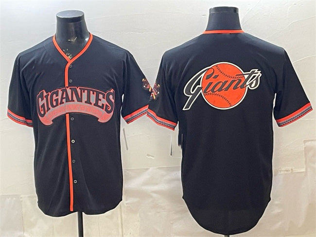 San Francisco Giants Team Big Logo Black BFRAILEY 2026 Alternate Stadium Stitched Jersey