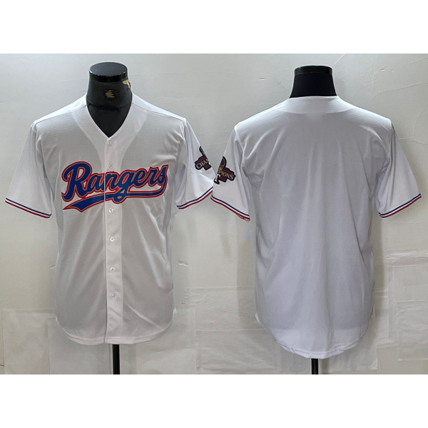 Texas Rangers Bank White BFRAILEY 2023 World Series Champions Cool Base Jersey