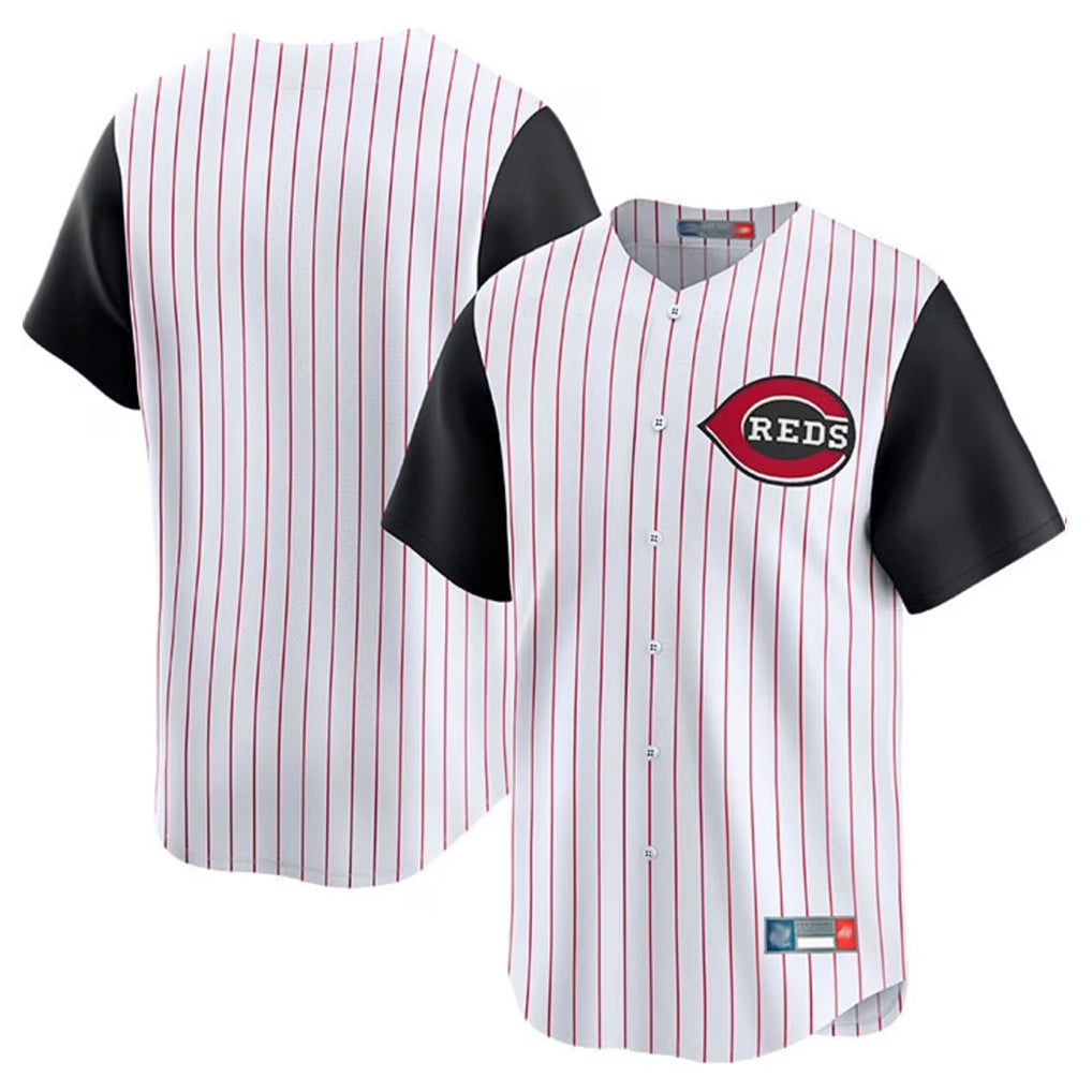 Cincinnati Reds Blank Player White Black BFRAILEY Stripe Field of Dreams Game Home Stitched Jerseys