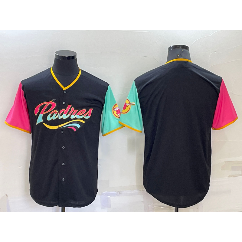 San Diego Padres Blank Black BFRAILEY 2022 City Connect Cool Base Stitched Jersey