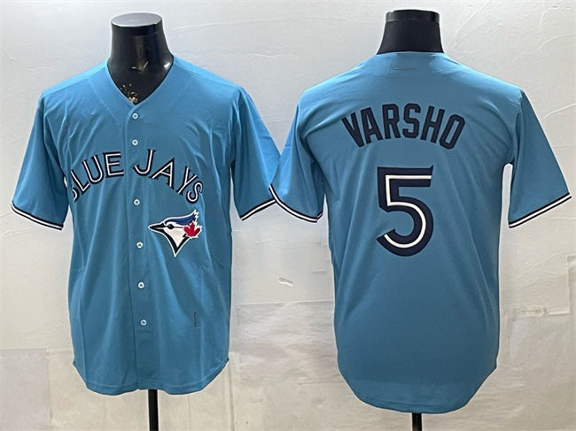Toronto Blue Jays #5 Daulton Varsho Light Blue BFRAILEY 2025 Cool Base Stitched Jersey