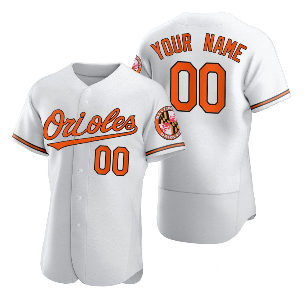 Custom Baltimore Orioles White BFRAILEY 2020 Stitched Flex Base Jersey