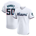 Miami Marlins #50 Agustin Ramirez Player White BFRAILEY Home Limited Elite Stitched Jerseys