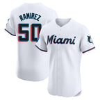 Miami Marlins #50 Agustin Ramirez Player White BFRAILEY Home Limited Elite Stitched Jerseys