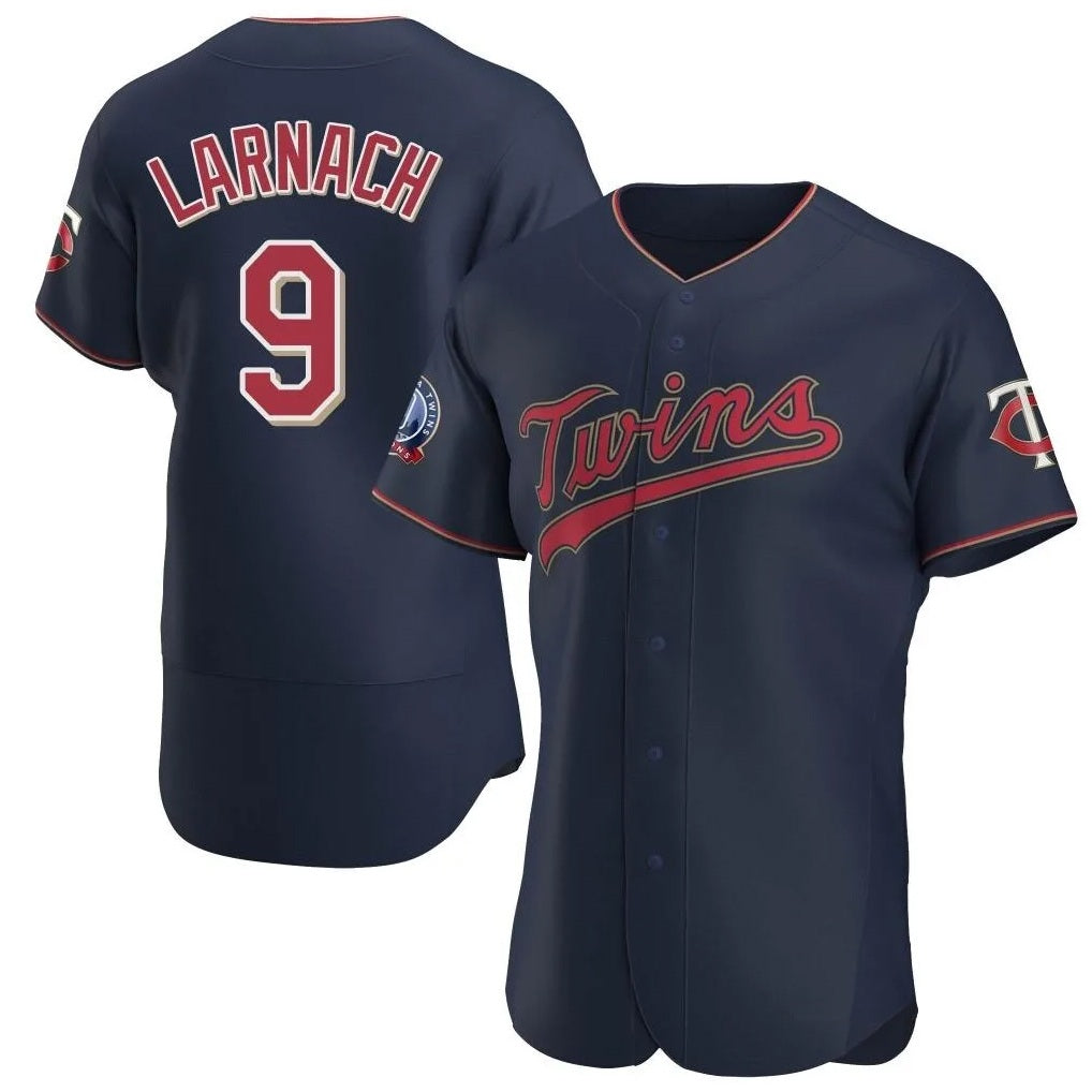 Minnesota Twins #9 Trevor Larnach Player Navy BFRAILEY60th Home Limited Elite Stitched Jerseys