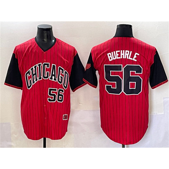 Chicago White Sox #56 Mark Buehrle Red Black BFRAILEY 2025 City Connect Limited Stitched Jersey