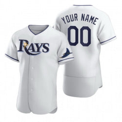 Custom Tampa Bay Rays White BFRAILEY 2020 Stitched Flex Base Jersey