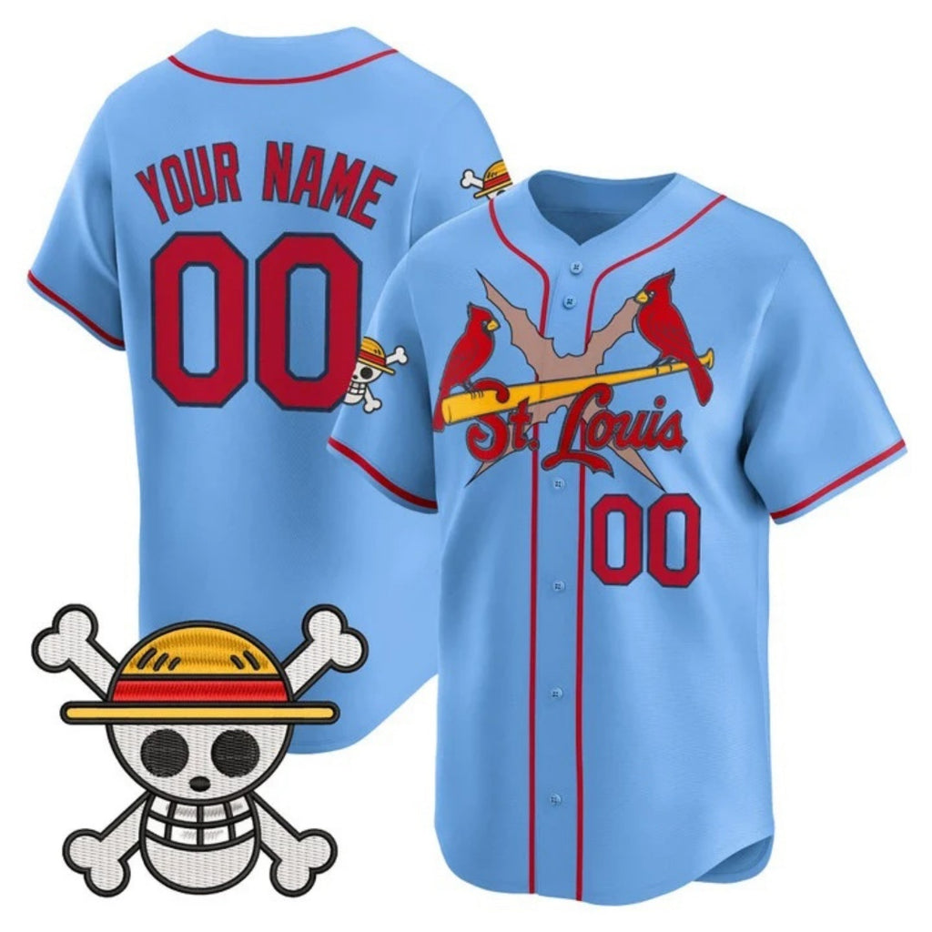 Custom St. Louis Cardinals x One Piece Blue BFRAILEY Vapor Premier Limited Jersey - Stitched