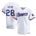 Texas Rangers #28 Jonah Heim White BFRAILEY 2023 World Series Champions Stitched Jersey