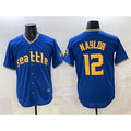 Seattle Mariners #12 Josh Naylor Royal BFRAILEY 2025 Limited Stitched jersey