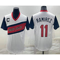 Cleveland Indians #11 Jose Ramirez White BFRAILEY 2021 Little League Classic Stitched Jersey