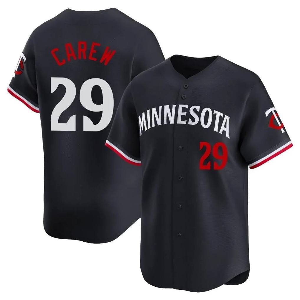 Minnesota Twins #29 Rod Carew Player Navy BFRAILEYHome Limited Stitched Jerseys