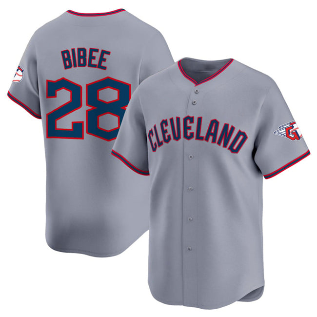 Cleveland Guardians #28 Tanner Bibee Gray BFRAILEY 2025 Alternate Limited Stitched Jersey