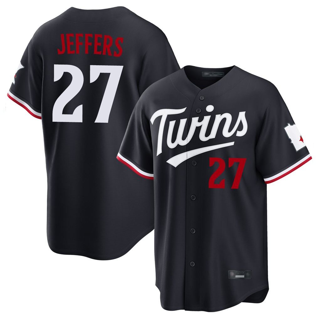 Minnesota Twins #27 Ryan Jeffers Player Navy BFRAILEYHome Game Stitched Jerseys