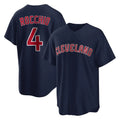 Cleveland Guardians #4 Brayan Rocchio Player Navy BFRAILEY Game Home Stitched Jerseys