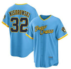 Milwaukee Brewers #32 Jacob Misiorowski Powder Blue BFRAILEY City Connect Cool Base Stitched Jersey
