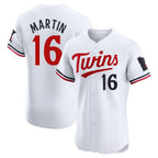 Minnesota Twins #16 Austin Martin Player White BFRAILEYHome Limited Elite Stitched Jerseys