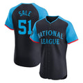 Atlanta Braves #51 Chris Sale Player Navy BFRAILEY National League All-Star Limited Elite Game Stitched Jerseys