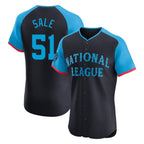 Atlanta Braves #51 Chris Sale Player Navy BFRAILEY National League All-Star Limited Elite Game Stitched Jerseys