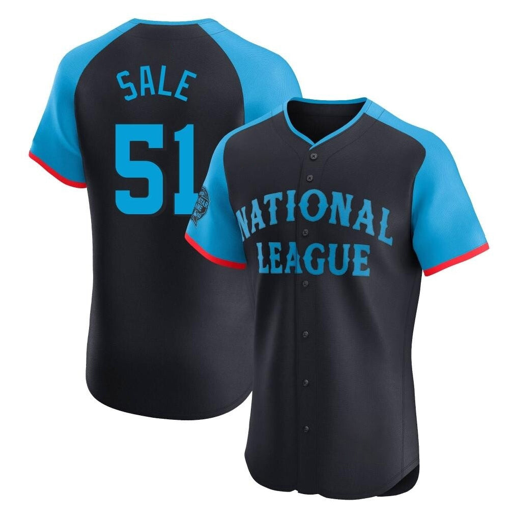 Atlanta Braves #51 Chris Sale Player Navy BFRAILEY National League All-Star Limited Elite Game Stitched Jerseys