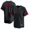 Cincinnati Reds #21 Hunter Greene Player Black BFRAILEY City Connect Home Limited Stitched Jerseys