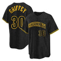 Cincinnati Reds #30 Ken Griffey Player Black BFRAILEY Snake Skin City Home Stitched Jerseys