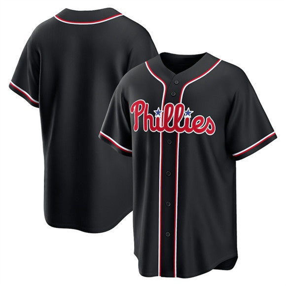 Philadelphia Phillies Blank Fashion Black BFRAILEY Out Stitched Jersey