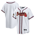 Atlanta Braves White Gold BFRAILEY Home Game Blank Player Stitched Jerseys