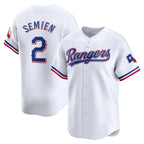 Texas Rangers #2 Marcus Semien White BFRAILEY Home Limited Player Jersey
