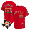 Custom Houston Astros Mexico Texas Patch Vapor Premier Limited Jersey ¨CRed BFRAILEY